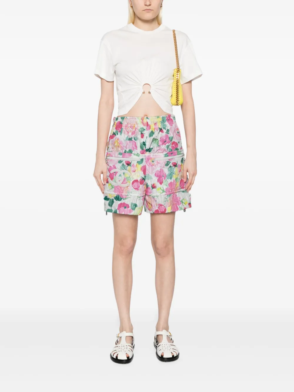 CHANEL Pre-Owned 1990-2000s shorts met print - Wit