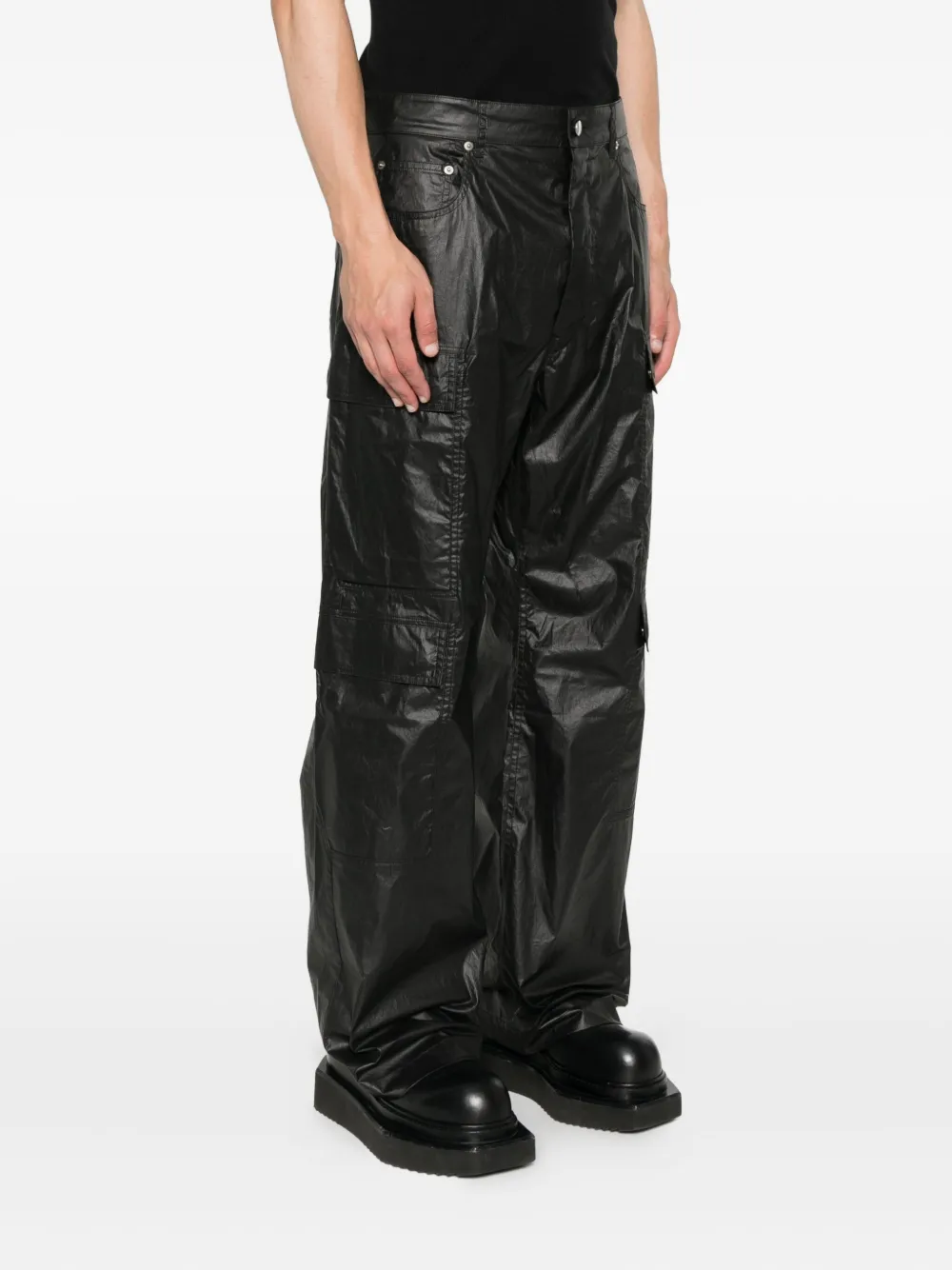Rick Owens Broek met cargo zak Zwart