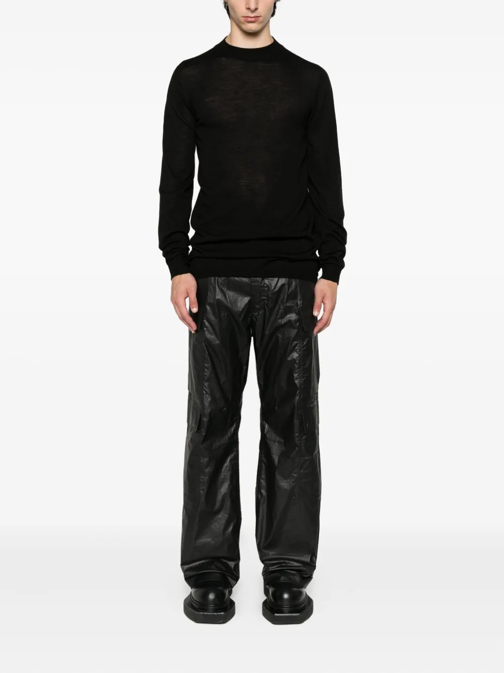 Rick Owens Broek met cargo zak Zwart
