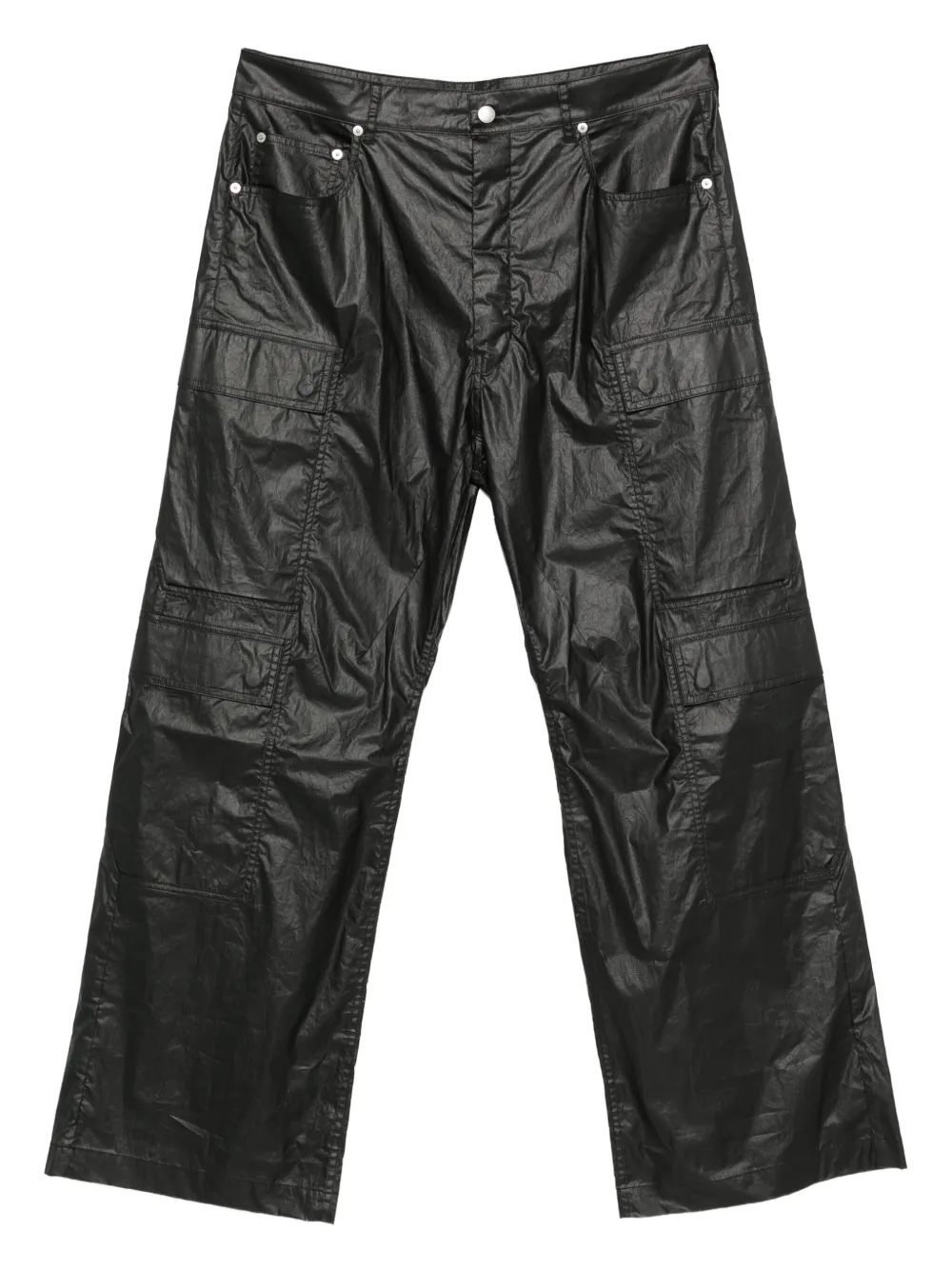 Rick Owens cargo-pocket cotton-blend trousers Zwart