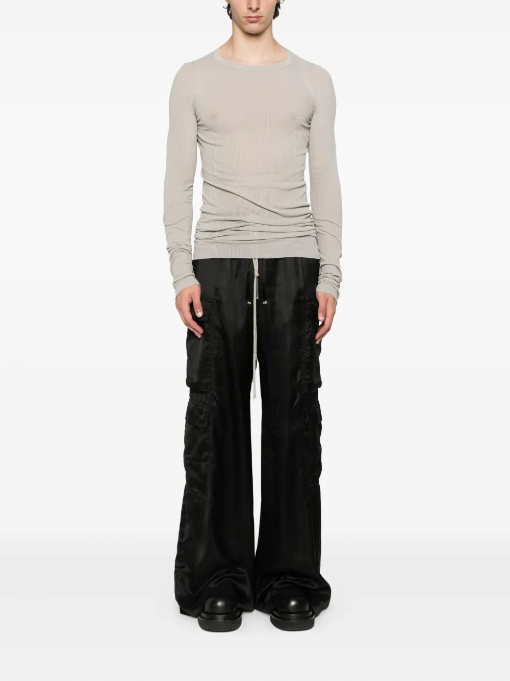 Rick Owens Cargo broek met trekkoord Zwart