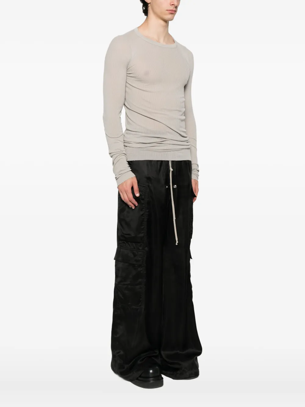 Rick Owens T-shirt met lange mouwen Grijs