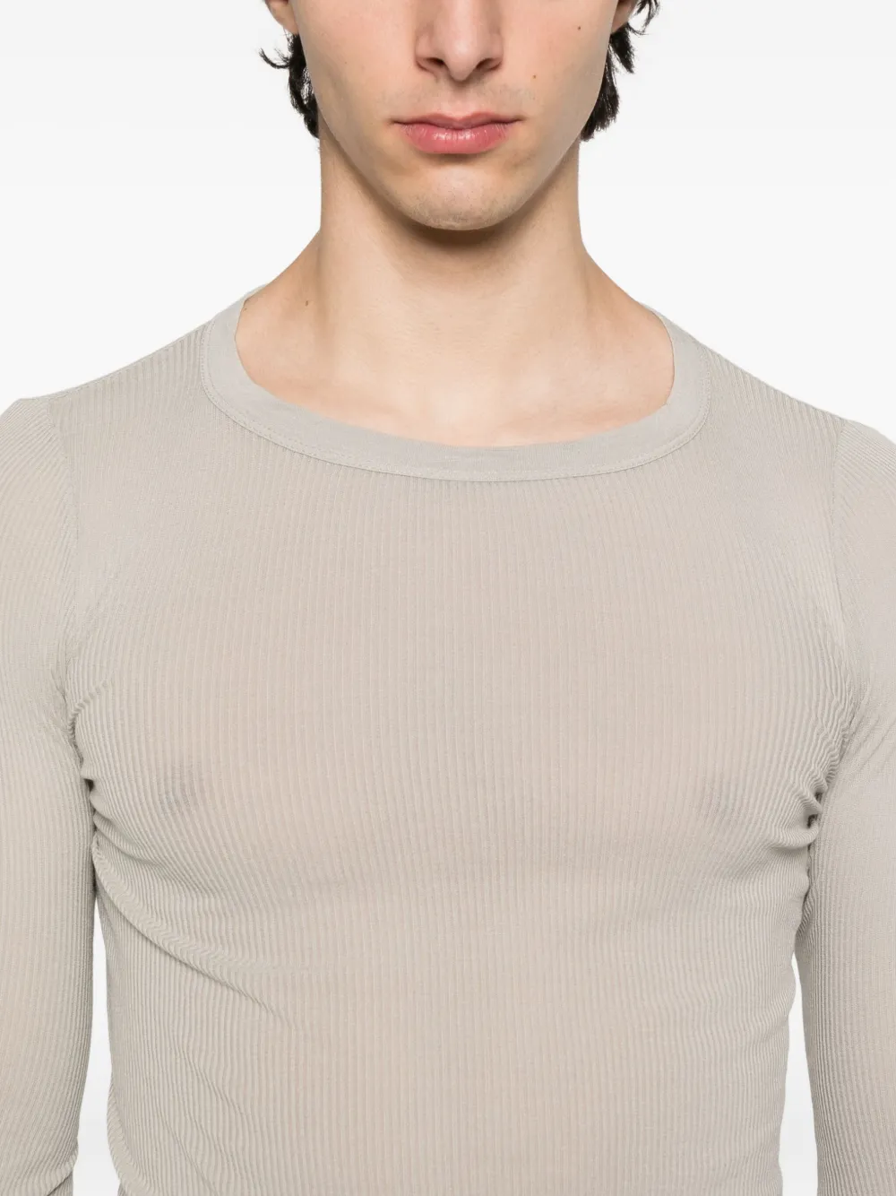 Rick Owens T-shirt met lange mouwen Grijs