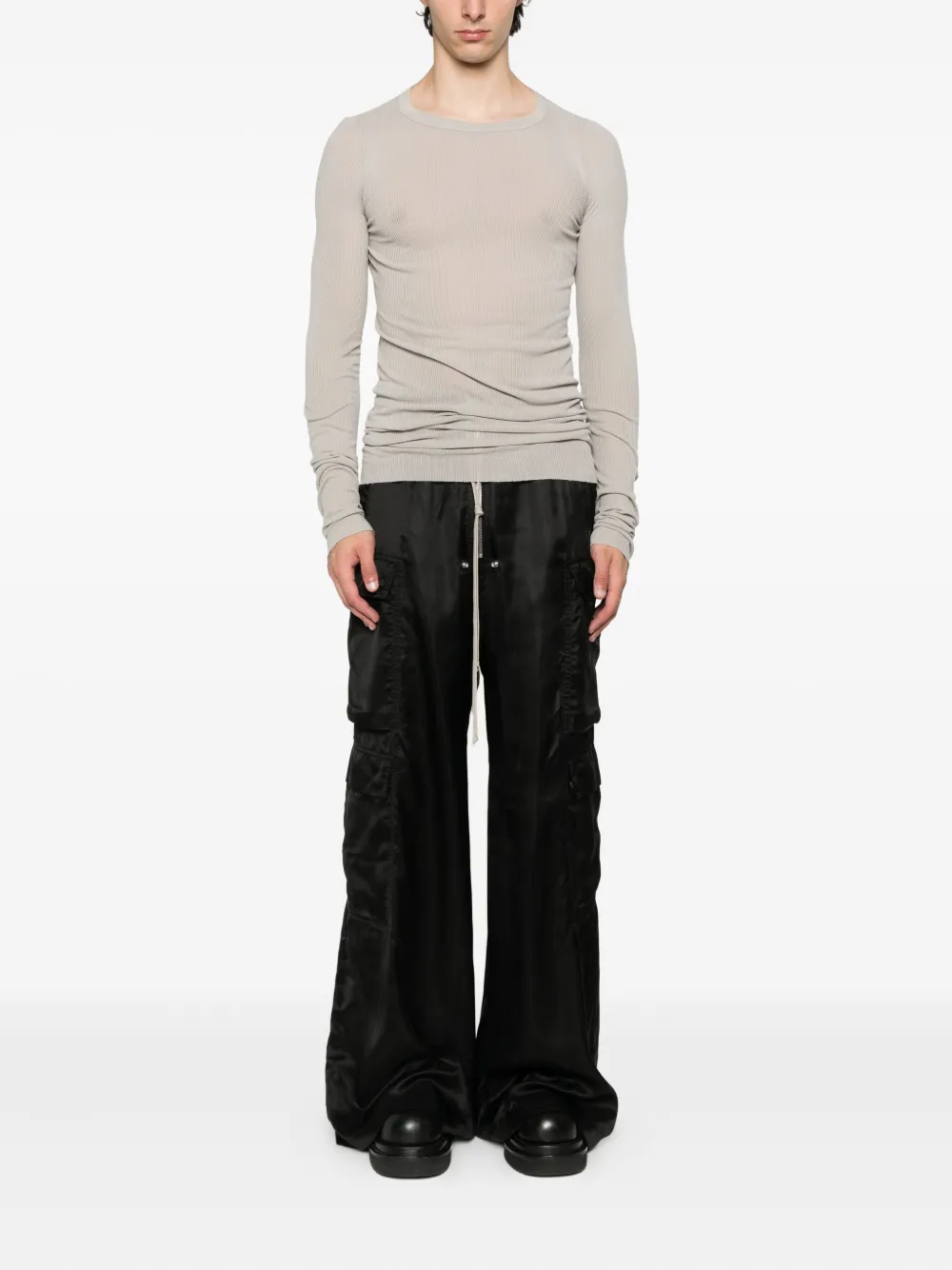 Rick Owens T-shirt met lange mouwen Grijs