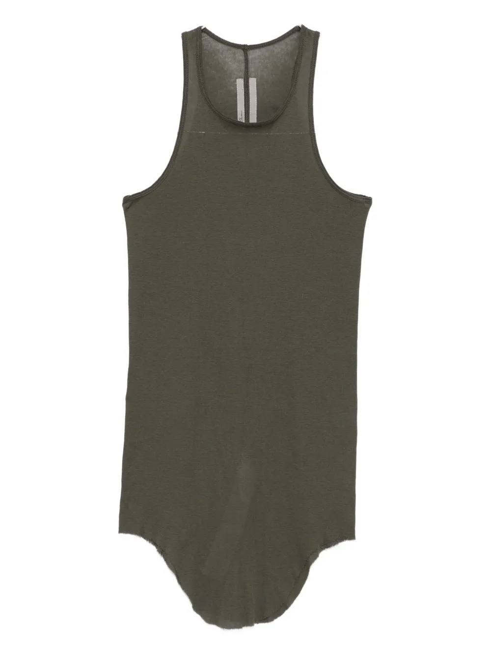 Rick Owens Raw-edge Tank Top In Gray