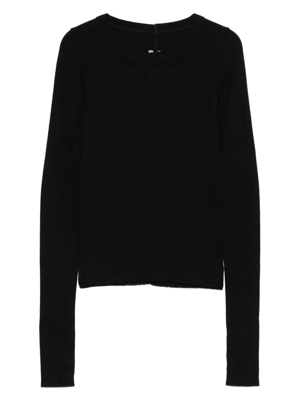 Rick Owens long-sleeve round-neck top | Black | Image 1