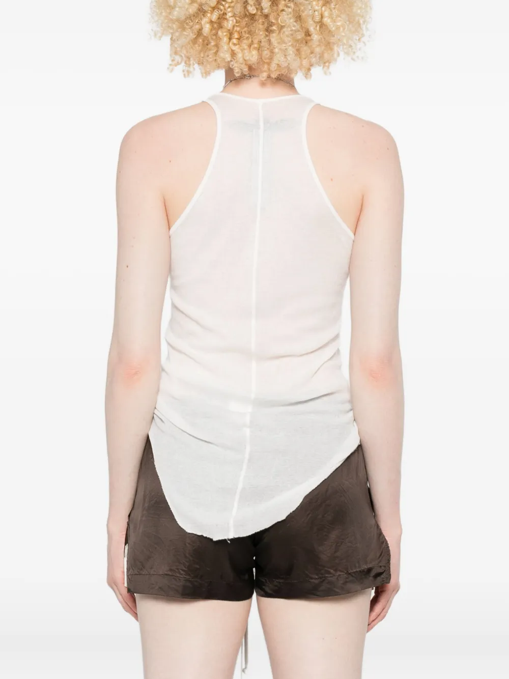 Rick Owens Basic Rib Tank In White