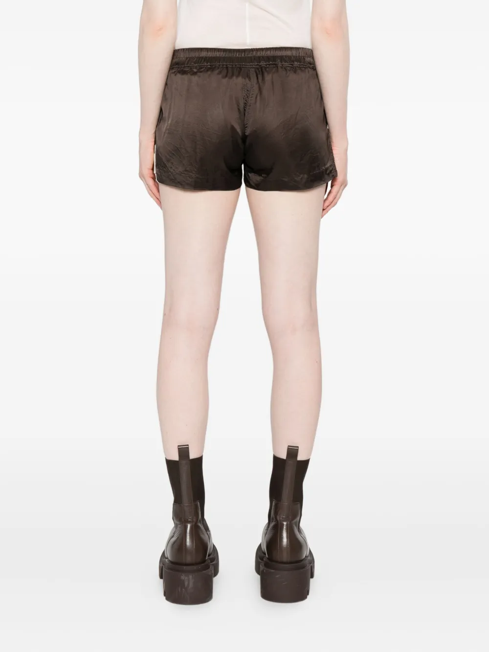 Rick Owens Drawstring Shorts In Brown