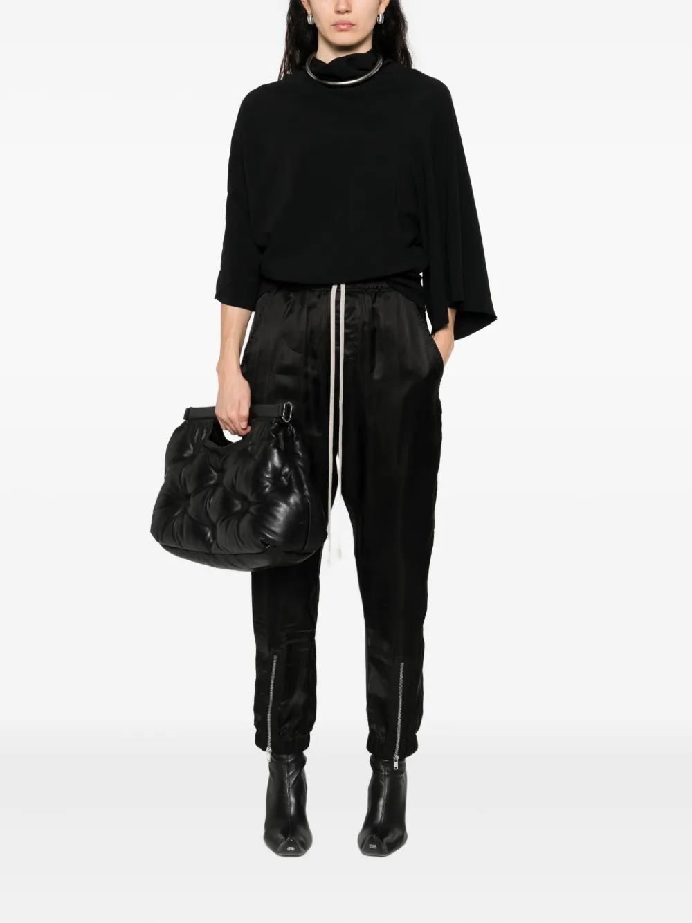 Rick Owens Broek met trekkoord en rits Zwart