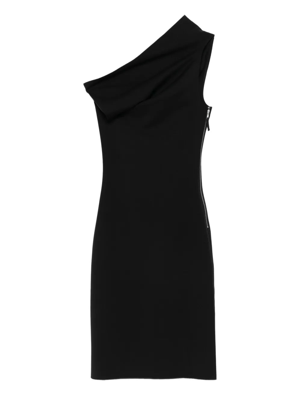 Rick Owens one-shoulder zip-fastening mini dress | Black | Image 1