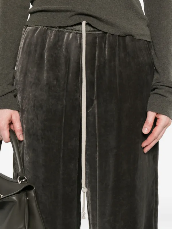 Rick Owens ベルベット パンツ | グレー | FARFETCH JP