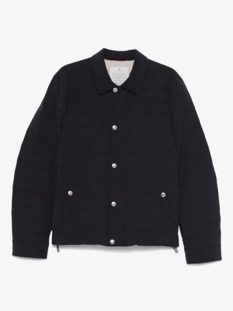 Brunello Cucinelli quilted snap-fit fastening jacket