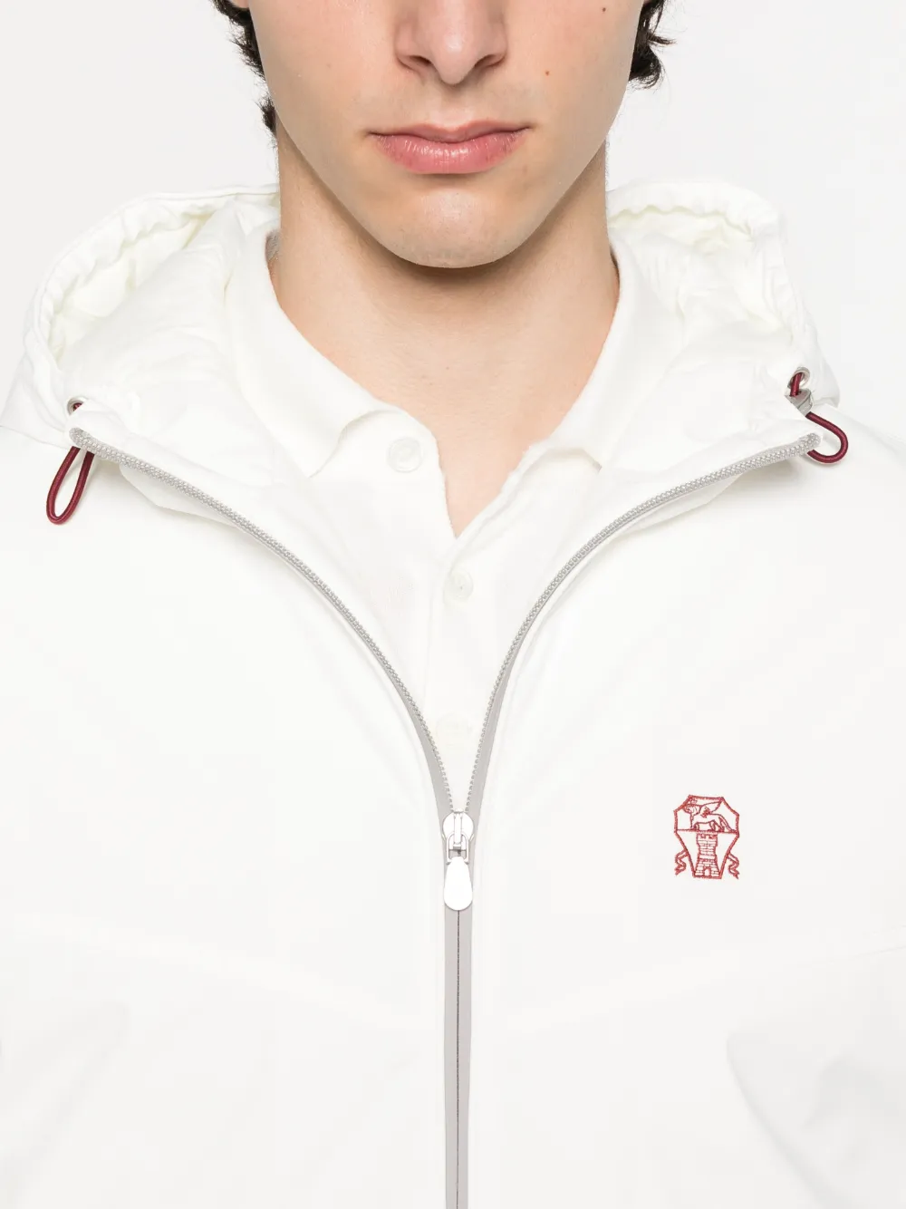 Brunello Cucinelli Jack met capuchon Wit