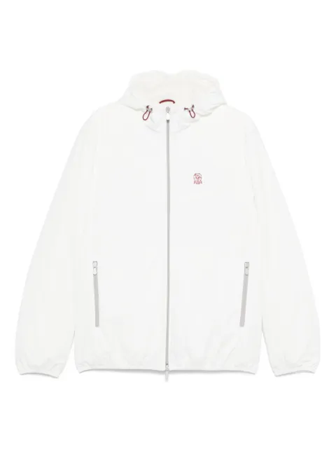 Brunello Cucinelli hooded zip-fastening jacket