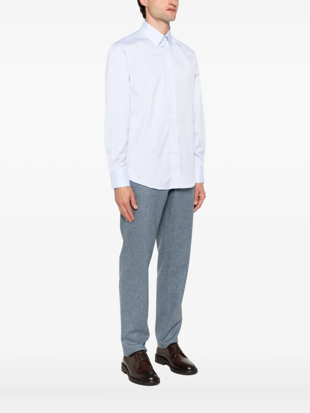 Brunello Cucinelli Katoenen overhemd Blauw