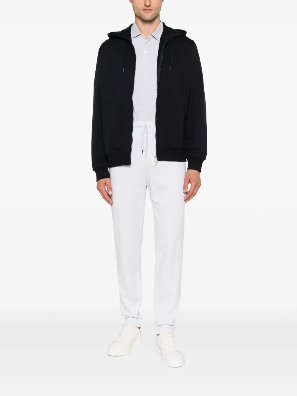 Brunello Cucinelli Sweater met rits Blauw
