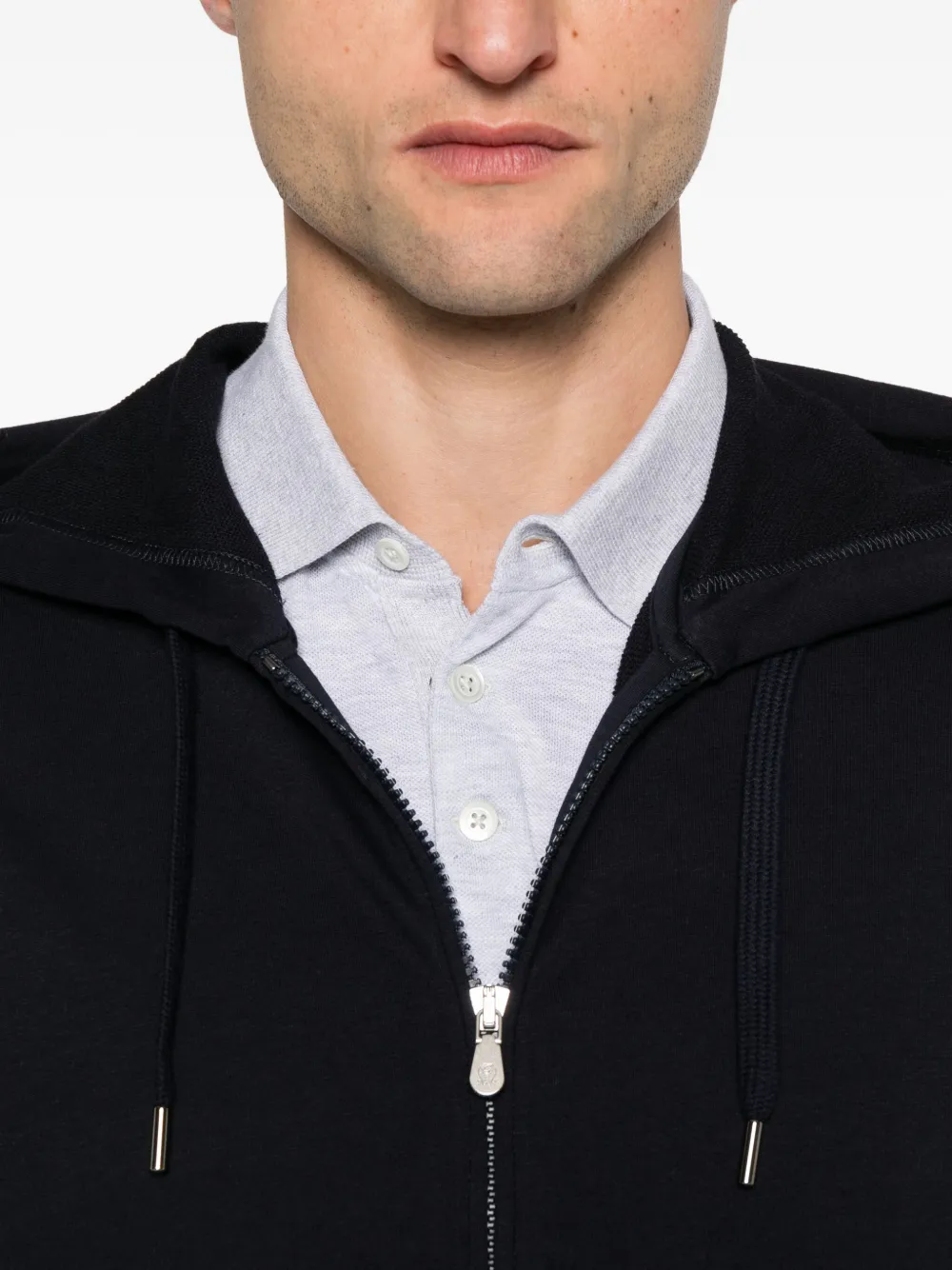 Brunello Cucinelli Sweater met rits Blauw