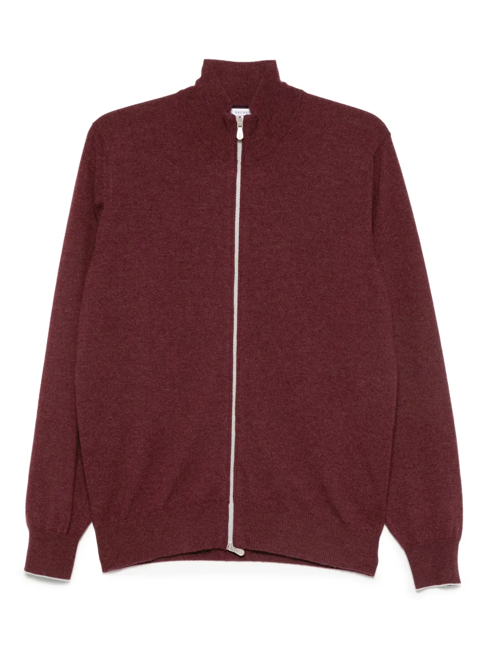 Brunello Cucinelli zip-up cashmere sweater | Red | Image 1