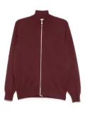 Brunello Cucinelli zip-up cashmere sweater - Red