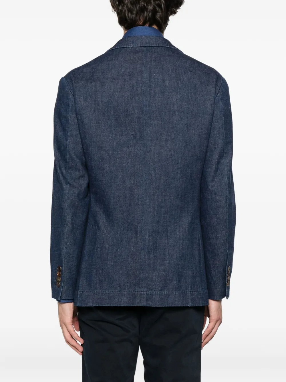 Brunello Cucinelli three-button patch-pocket blazer Blauw