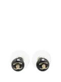 CHANEL Pre-Owned 2005 Resin CC Button Push Back Earrings costume earrings - Black