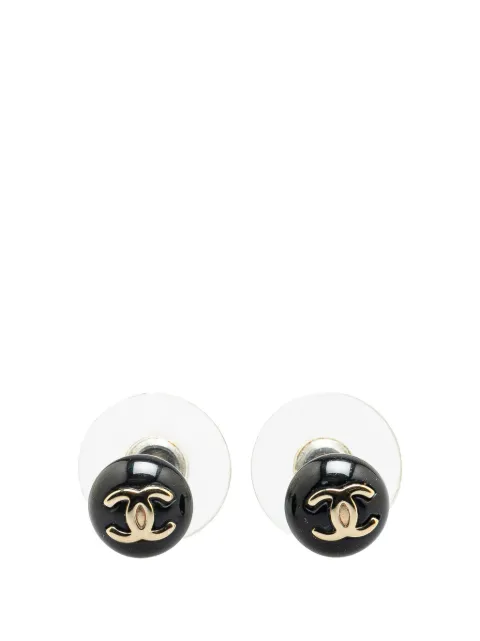 CHANEL Pre-Owned أقراط 'باتن بوش باك' رانتج بشعار CC ‪2005‬