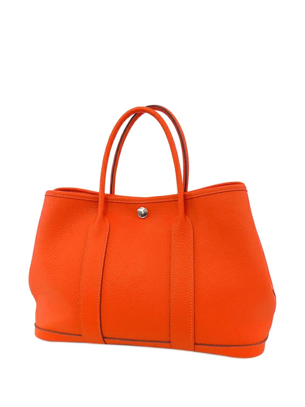 Pre-owned Chanel 2014 Negonda Garden Party 30 Tote Bag In Orange