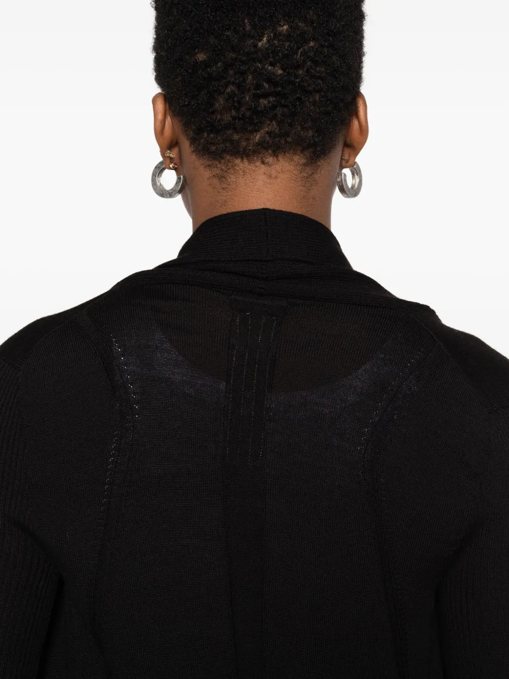 Rick Owens Vest met open voorkant Zwart
