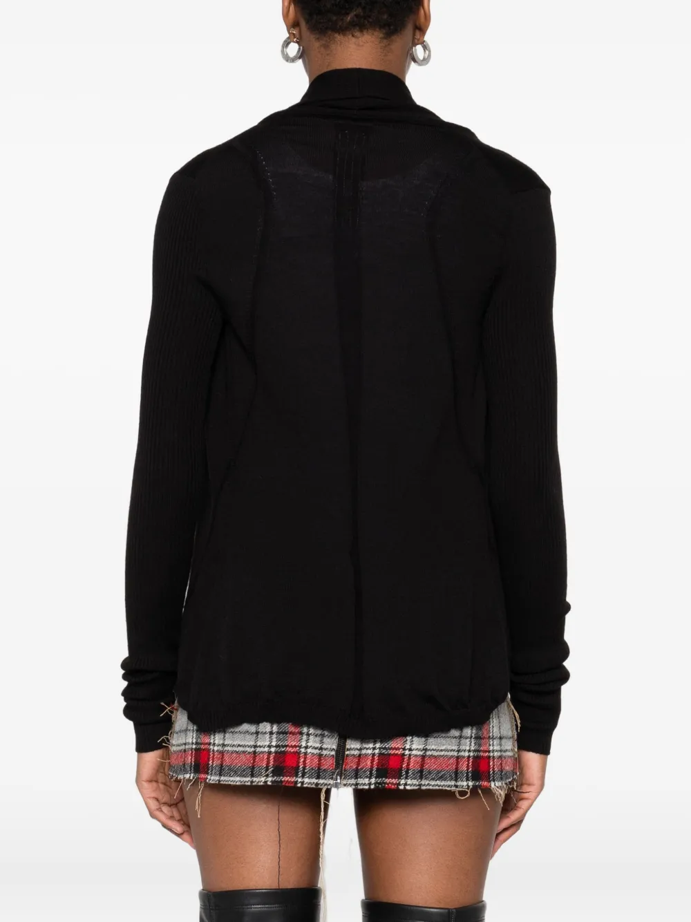 Rick Owens Vest met open voorkant Zwart