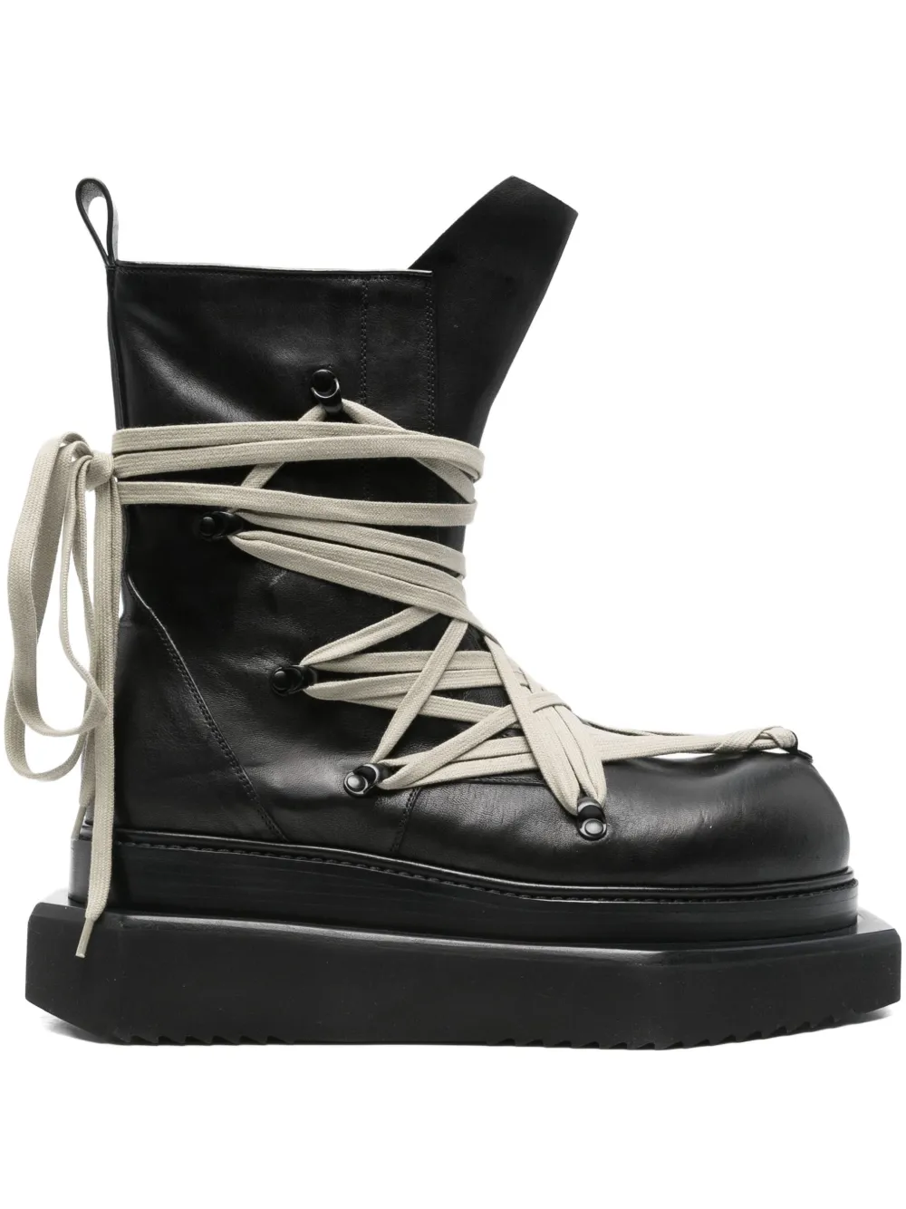 Rick Owens lace-up platform boots Black