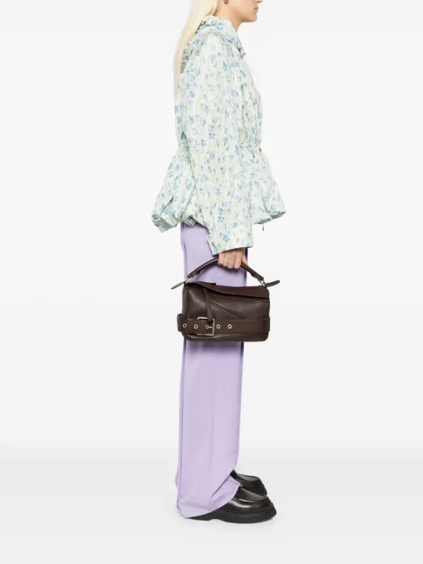 LOEWE Small Puzzle Biker Bag | Brown | FARFETCH HK