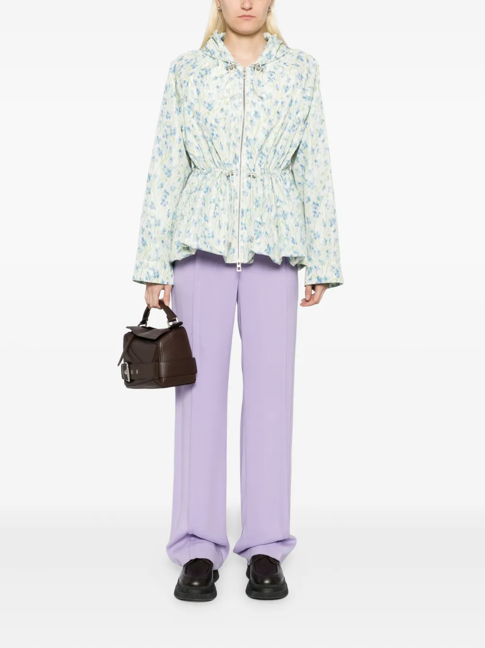 LOEWE Hoodie met bloemenprint Groen