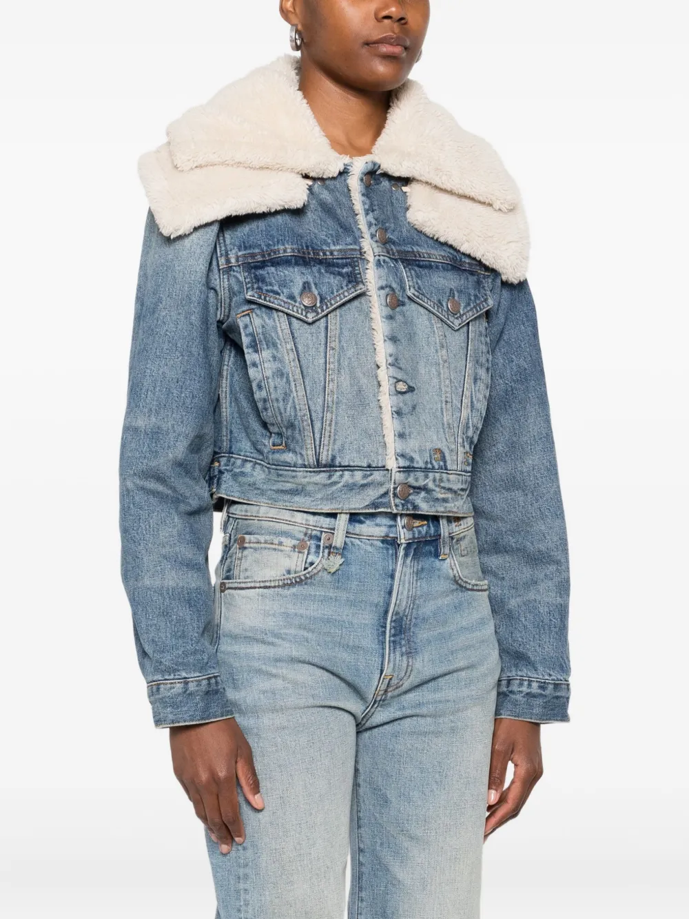 R13 Denim jack Blauw