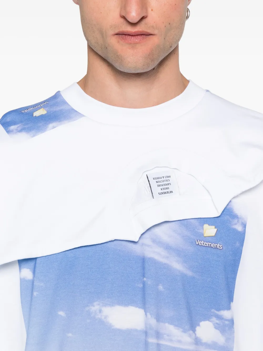 VETEMENTS T-shirt met print Wit