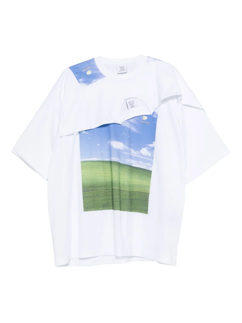 VETE TS T-shirt met print Wit