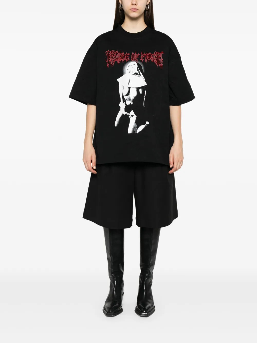 VETEMENTS T-shirt met fotoprint Zwart