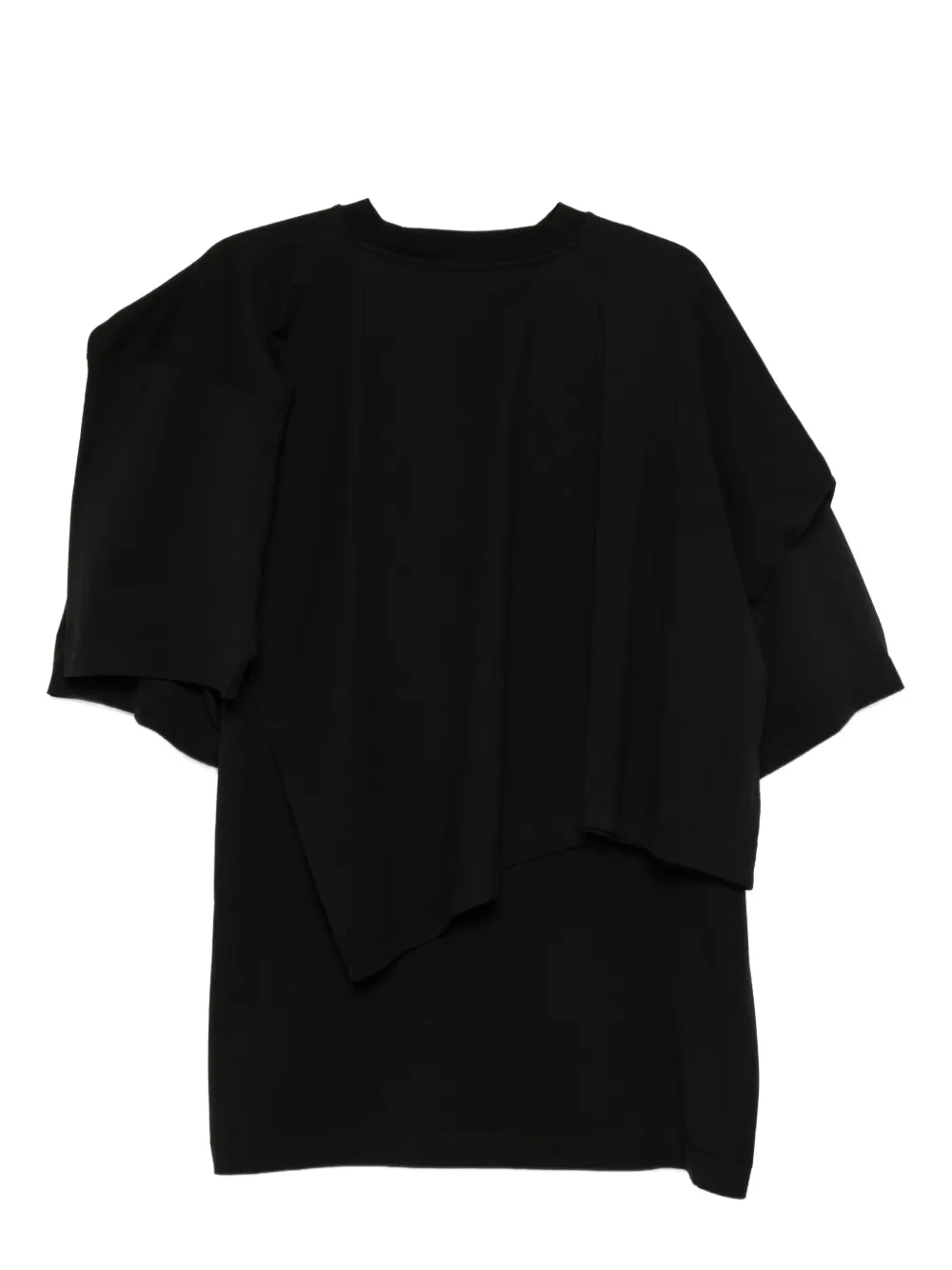 VETEMENTS Gelaagd katoenen T-shirt Zwart