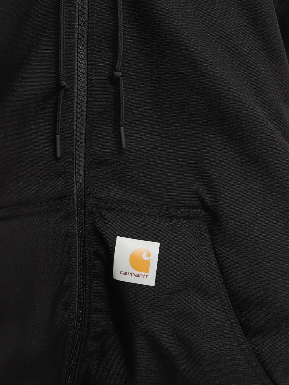 Carhartt Wip Active Liner Fleece Drawstring Hooded Jacket In Black