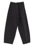 Cristaseya pinstripe elasticated-waist trousers - Black