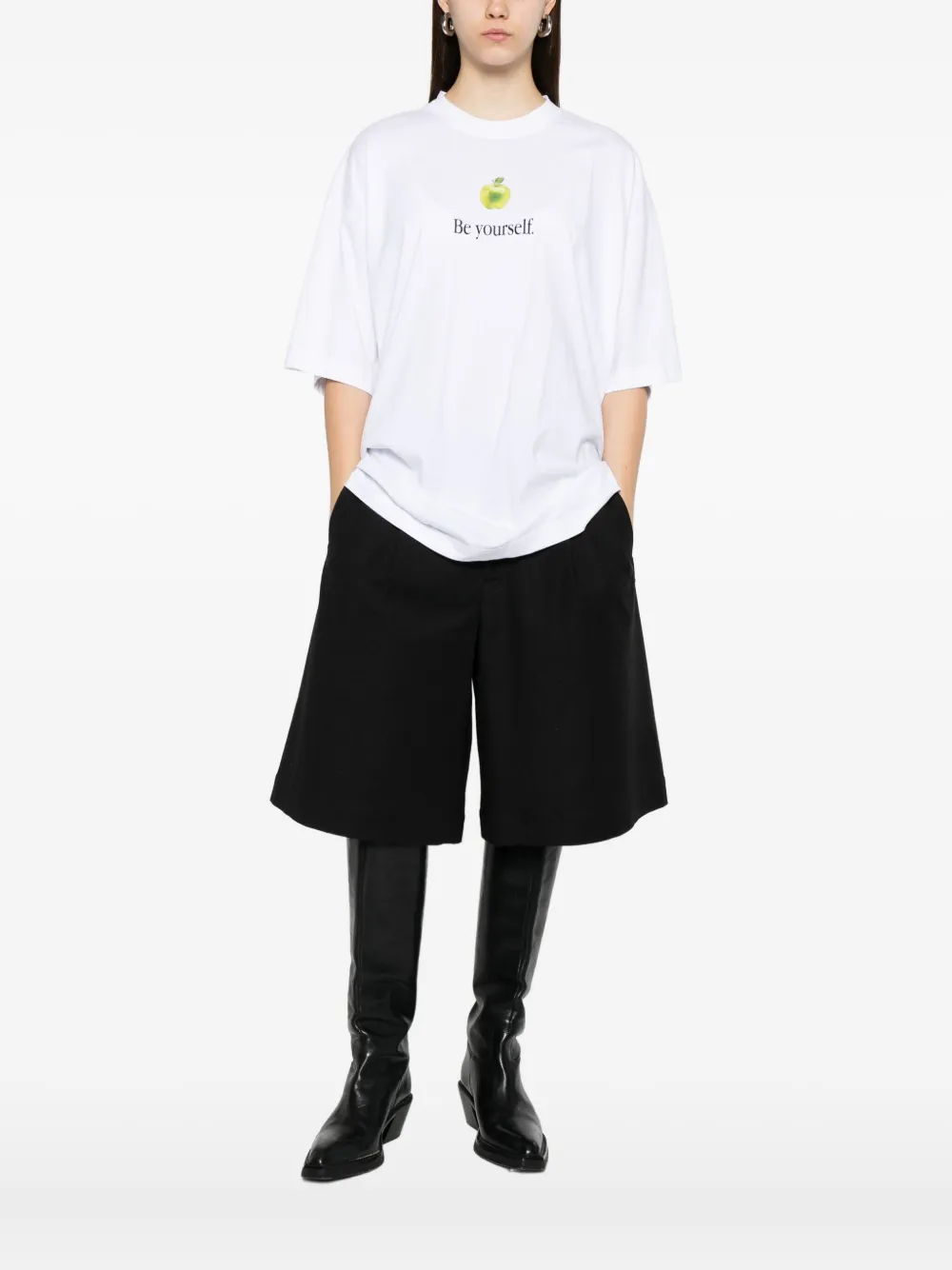 VETEMENTS T-shirt met Apple-print Wit