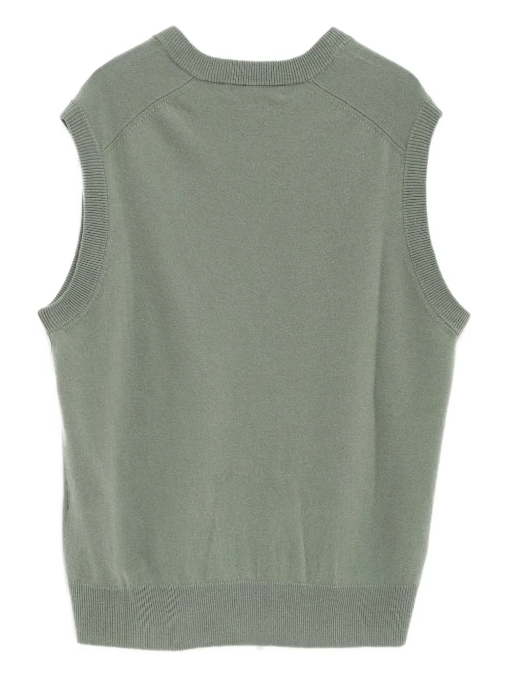 Cristaseya V-neck Sleeveless Knitted Vest | Green | FARFETCH