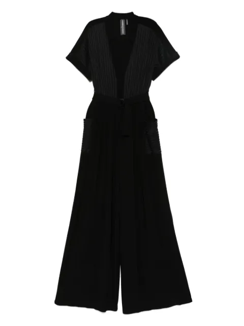 Norma Kamali Geralyn striped pleated jumpsuit