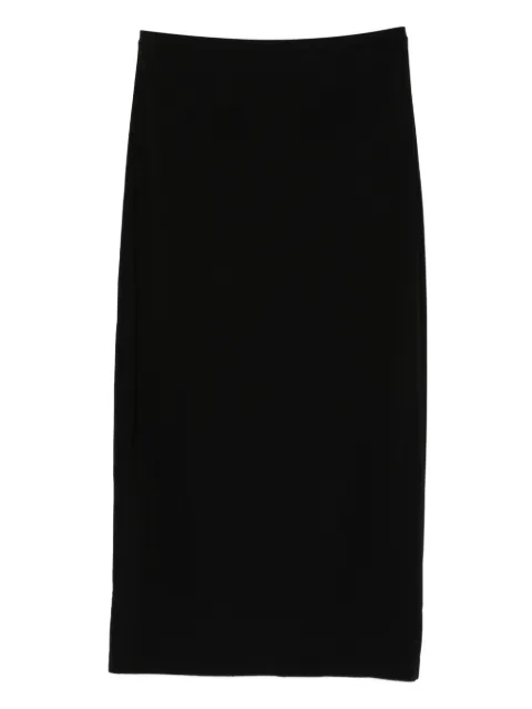 Norma Kamali rear-vent midi skirt