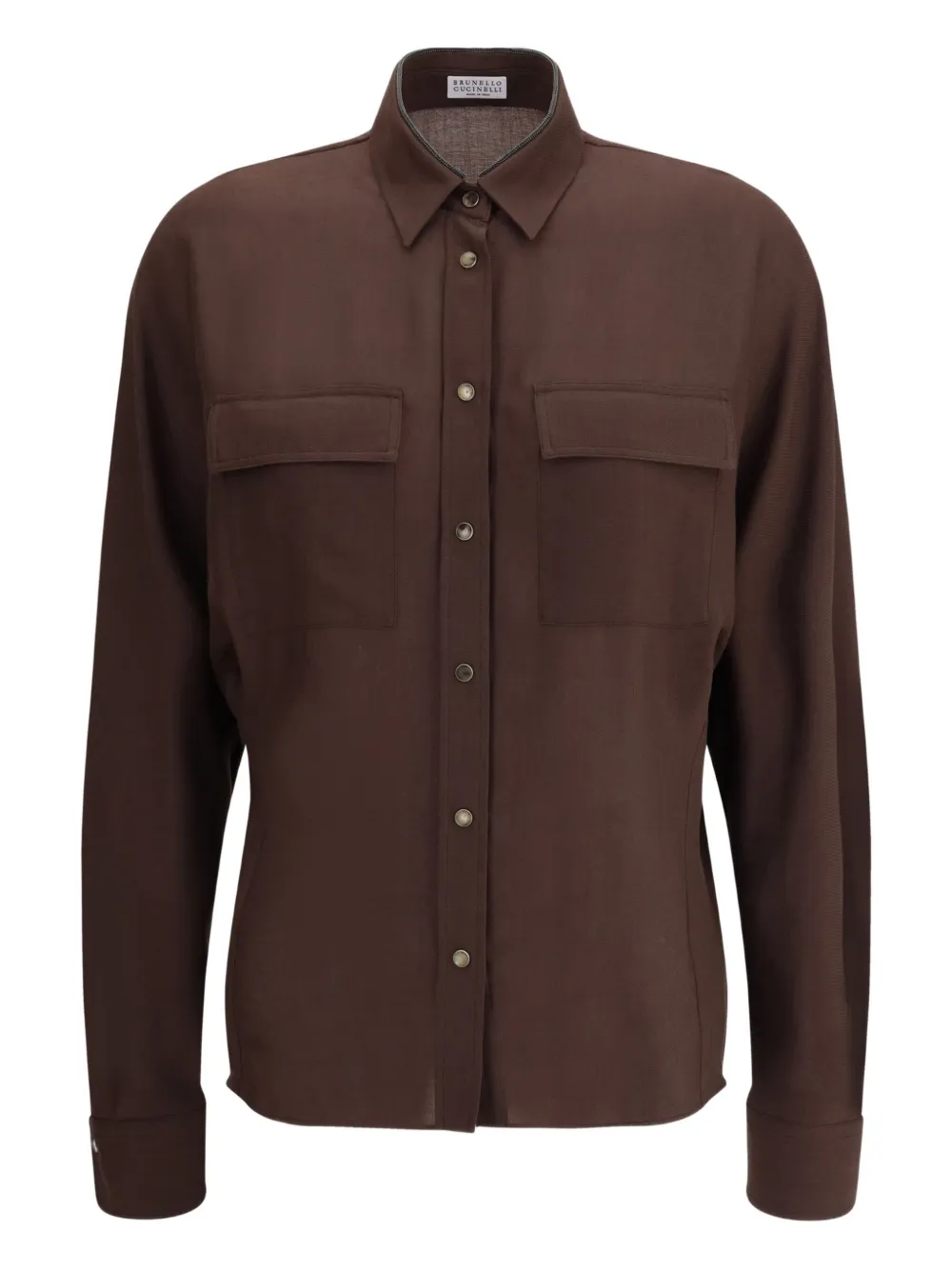 Brunello Cucinelli Linnen blouse Bruin
