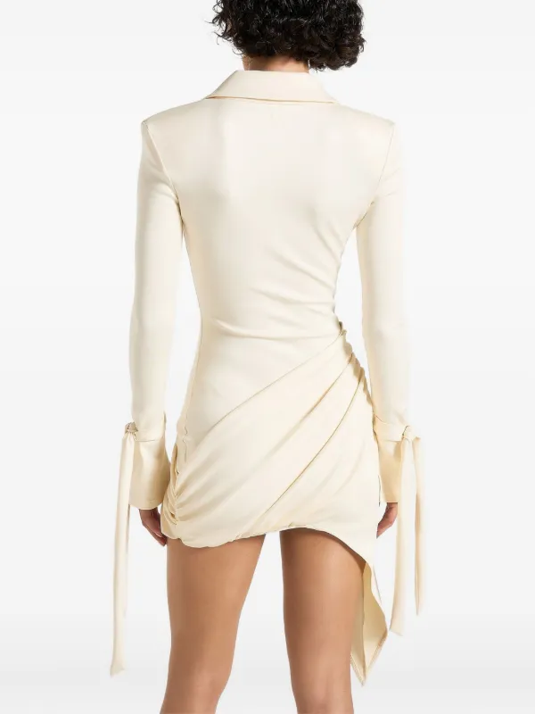 asymmetric mini dress Violeta Asymmetrical An asymmetric one shoulder mini dress with dramatic U ASOS DESIGN Petite high neck