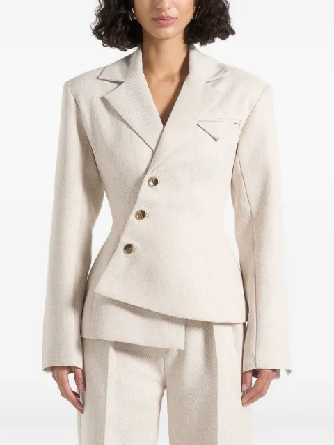 Manière De Voir Thalia asymmetric tailored double breasted blazer