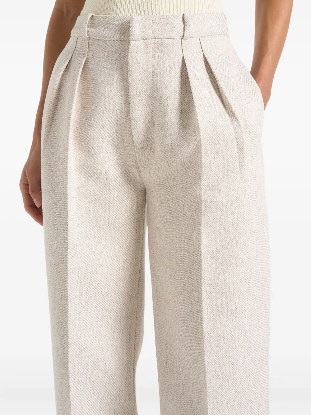 Manière De Voir Julie geplooide broek Beige