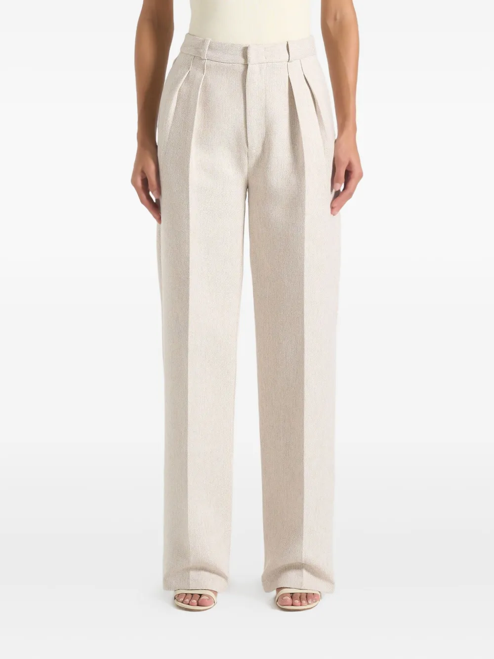 Manière De Voir Julie pleated trousers | Neutrals | Image 1