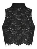 Manière De Voir lace open-back top - Black