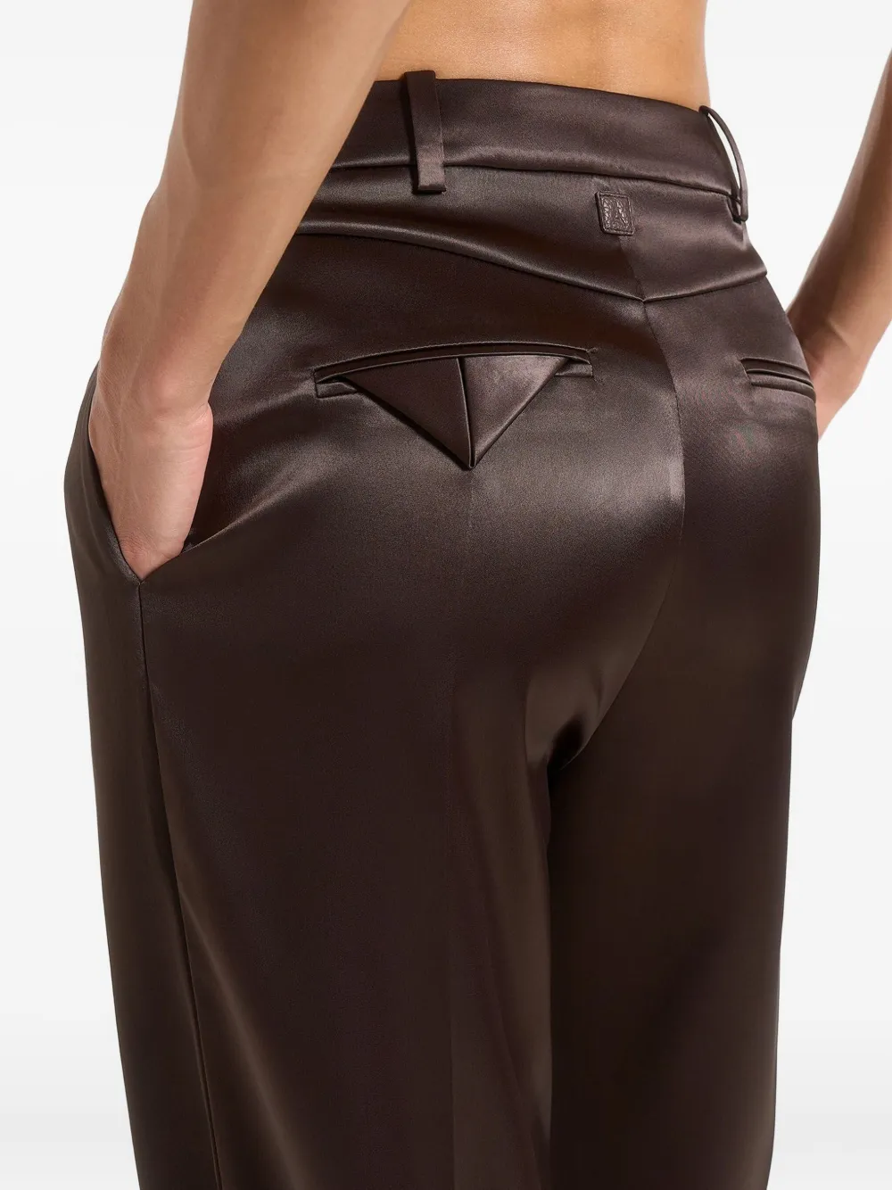 Manière De Voir Julie satijnen pantalon Bruin